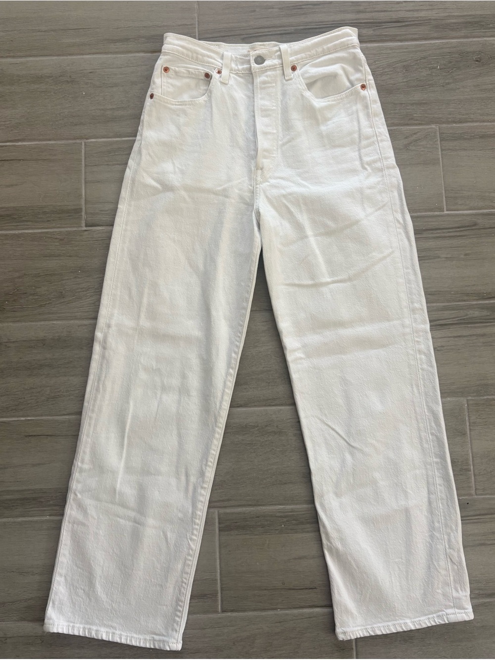 Levi's 501 Ribcage Straight - White - 27